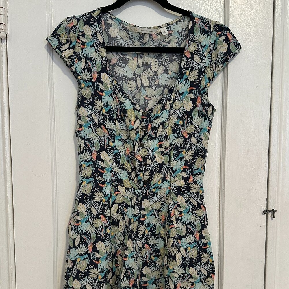 Floral short-sleeve romper
